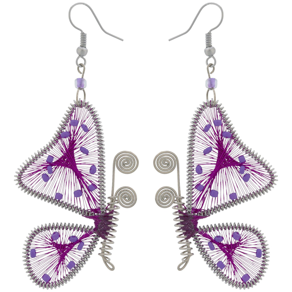 Threaded Butterfly Earrings
