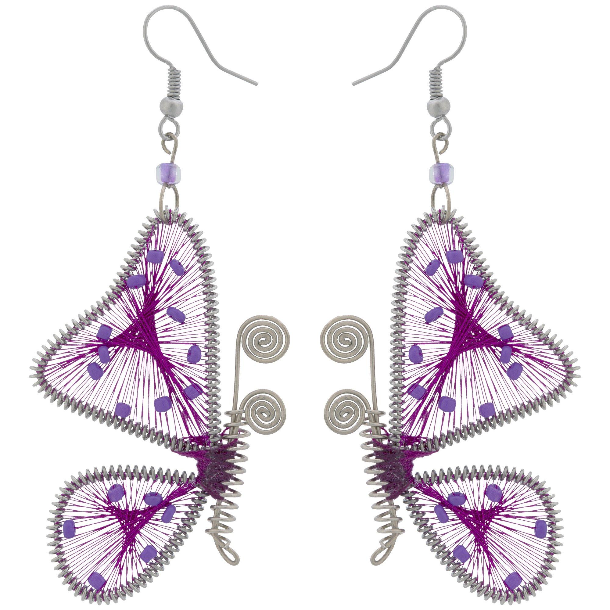 Threaded Butterfly Earrings