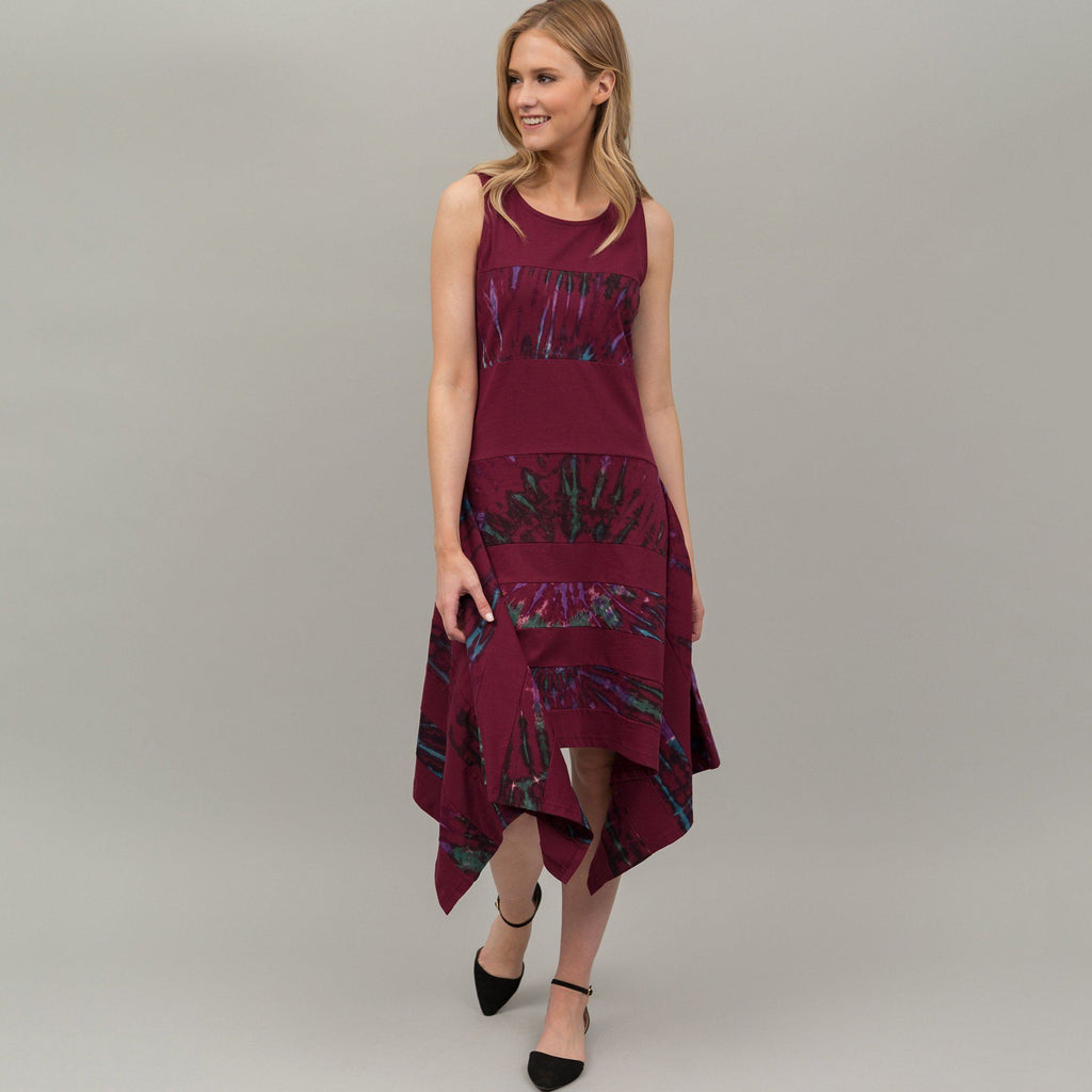 Tie-Dye Colorblock Dress