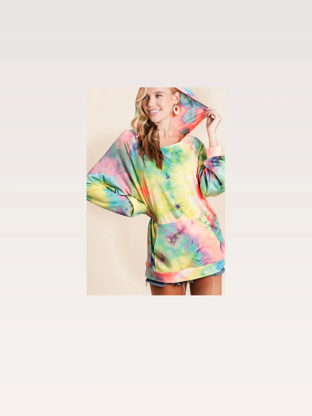 Stylish Tie-Dye Hoodie with Handy Kangaroo Pocket