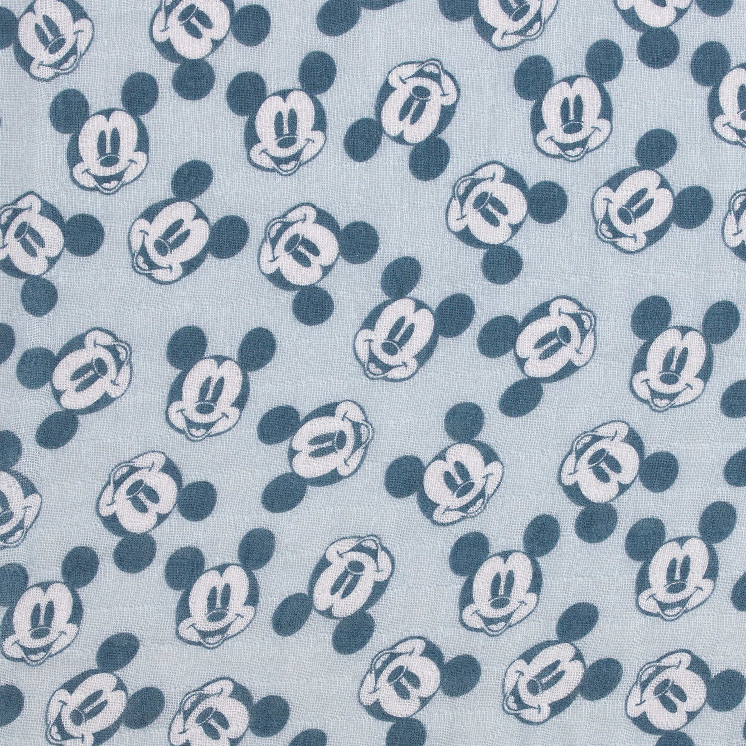 Disney Mickey Mouse Gray, Charcoal, and White 3 Piece Muslin Swaddle Baby Blanket Set