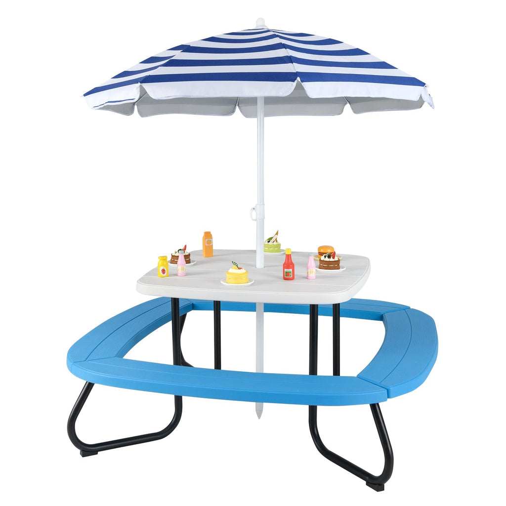 Toddler Outdoor Activity Table with Adjustable and Collapsible Umbrella