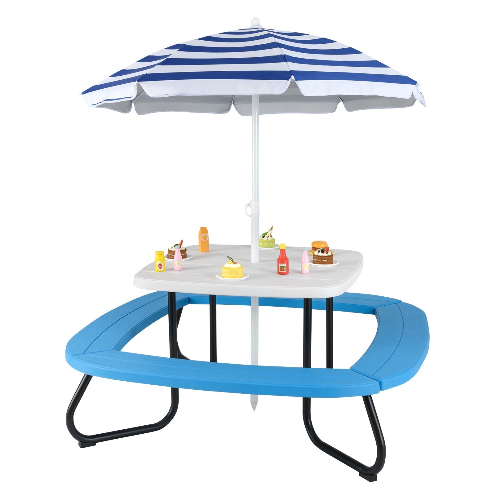 Toddler Outdoor Activity Table with Adjustable and Collapsible Umbrella