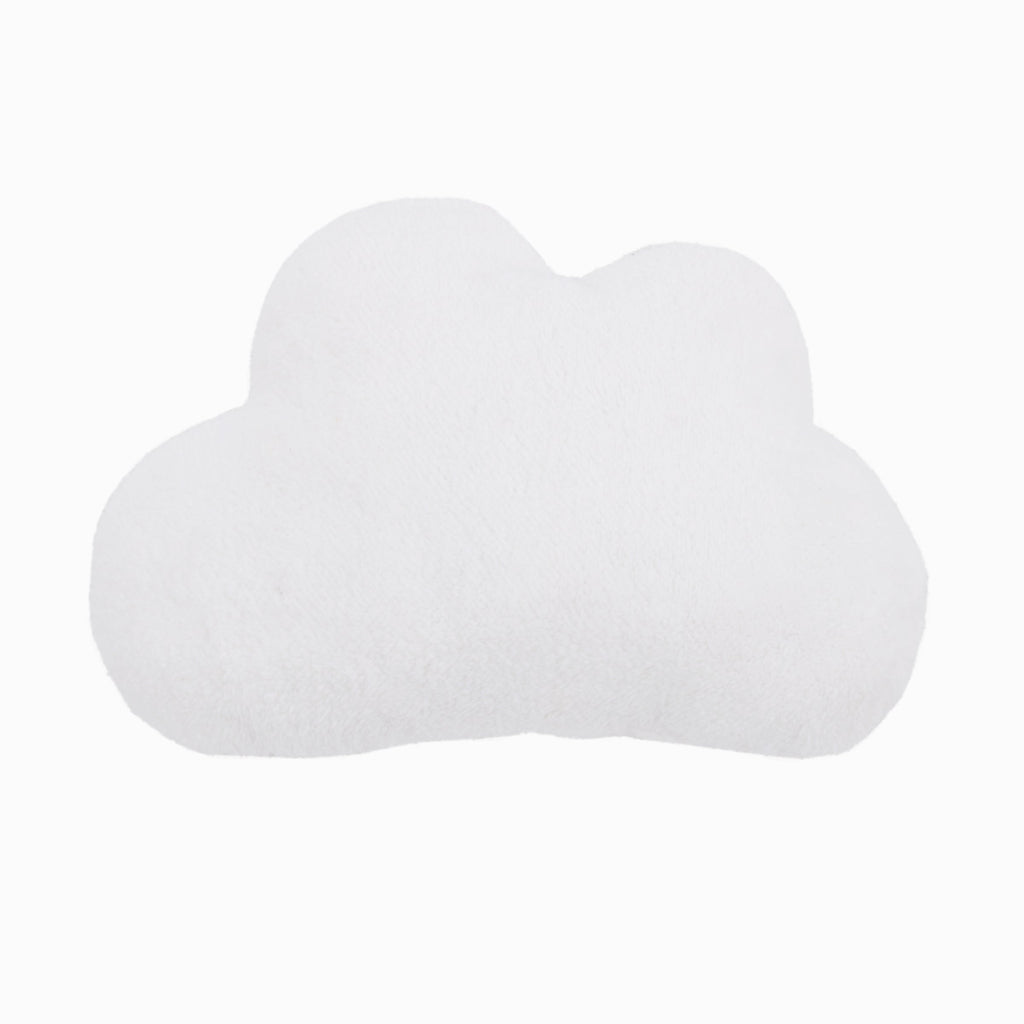 White Cloud with Gold and Silver Embroidery "Good Night" Decorative Pillow with Moon and Stars