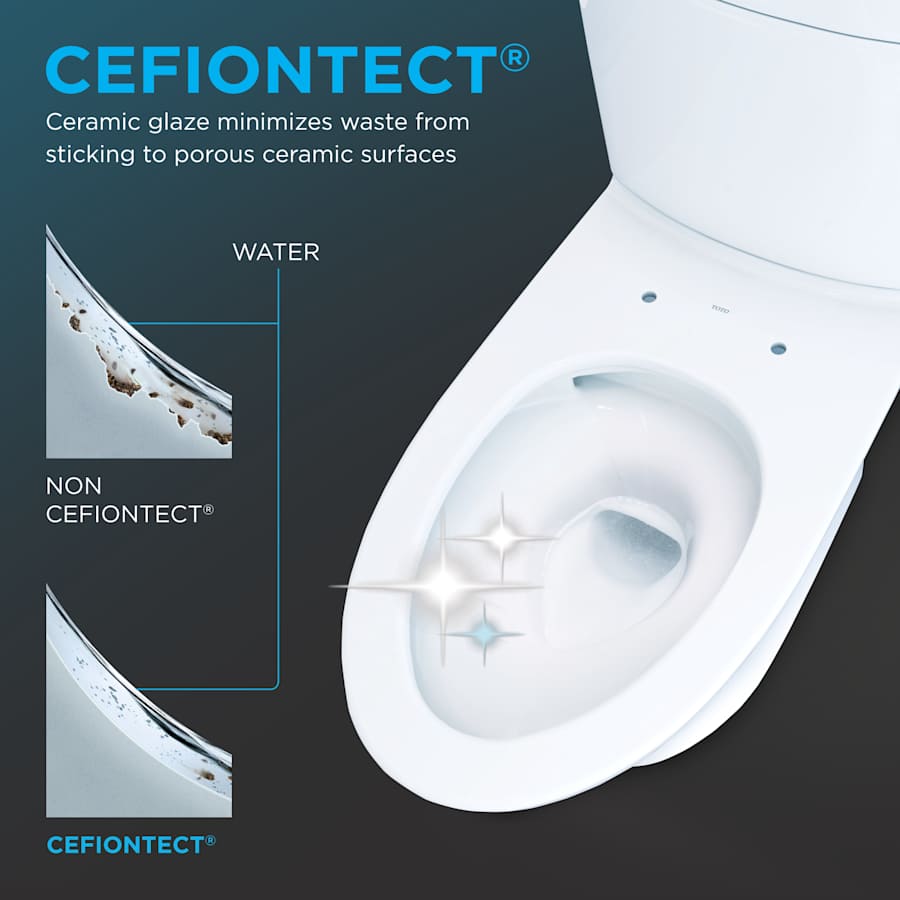 TOTO Washlet+ Legato One-piece Elongated 1.28 GPF Toilet And Washlet S5 Bidet Seat