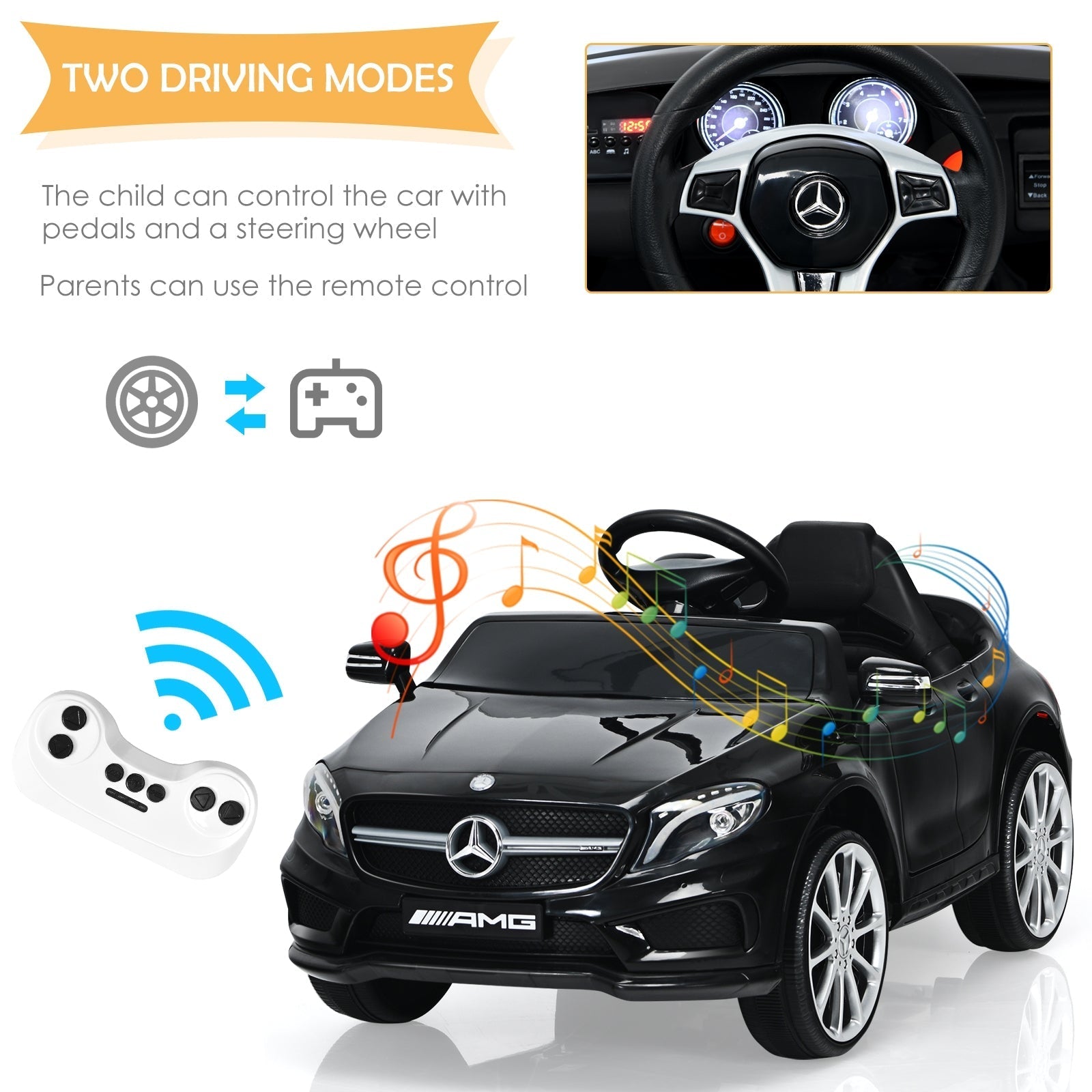 12V Electric Kids Ride On Car with Remote Control