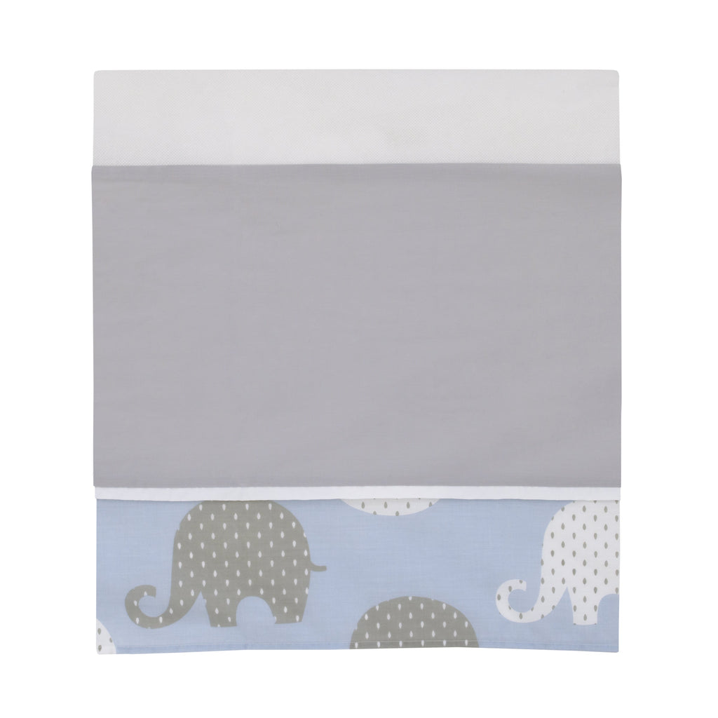 NoJo Dreamer Elephant Blue, Grey 8 Piece Nursery Crib Bedding Set