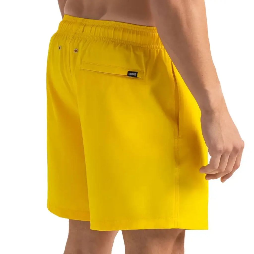 True Yellow Hybrid Short, Compression Lined Swim and Resort Trunk