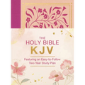 The Holy Bible Kjv: Featuring an Easy-To-Follow Two-Year Study Plan [Magenta Florals] - Hardcover