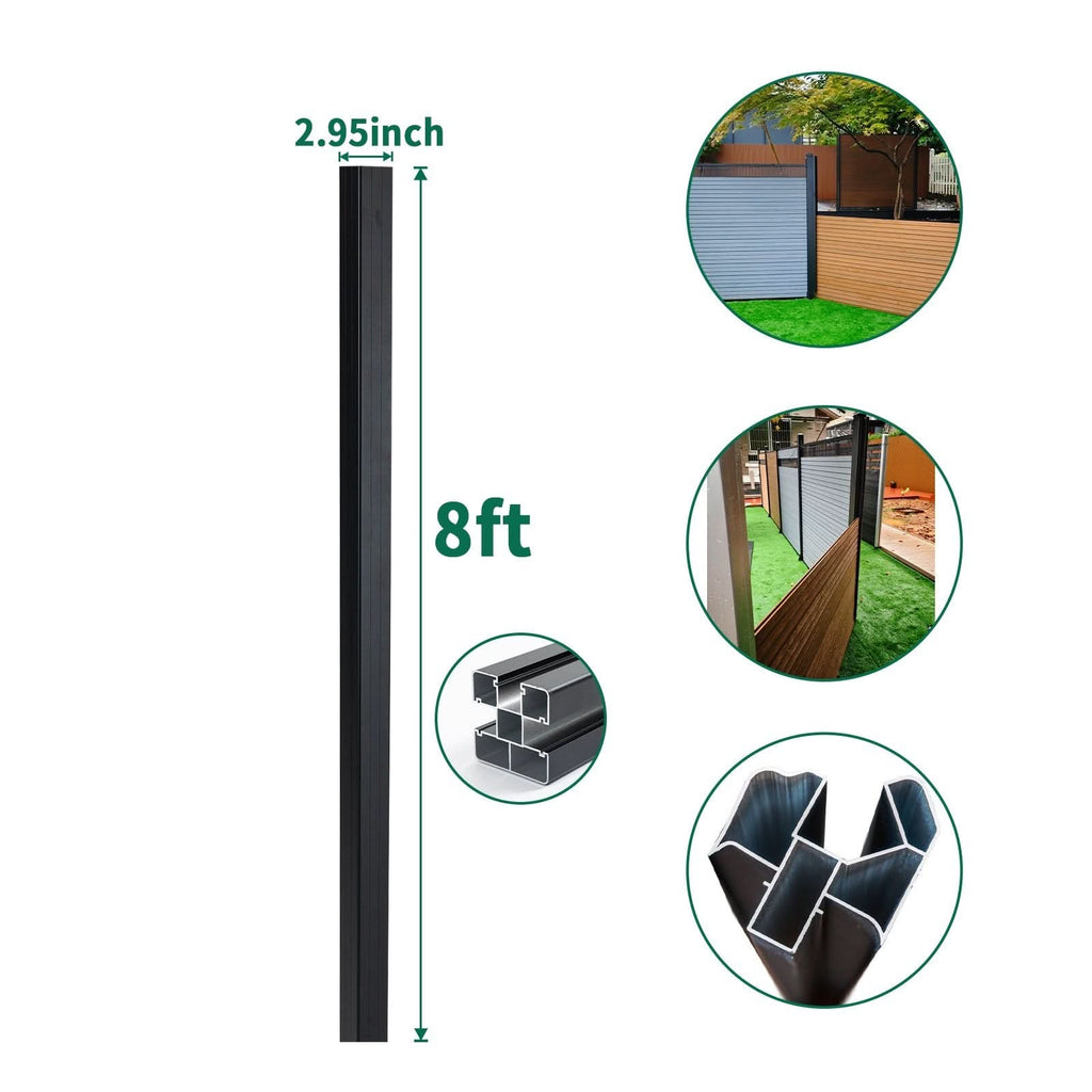 6 ft Adjustable Angle Corner Post for Composite & Aluminum Fencing