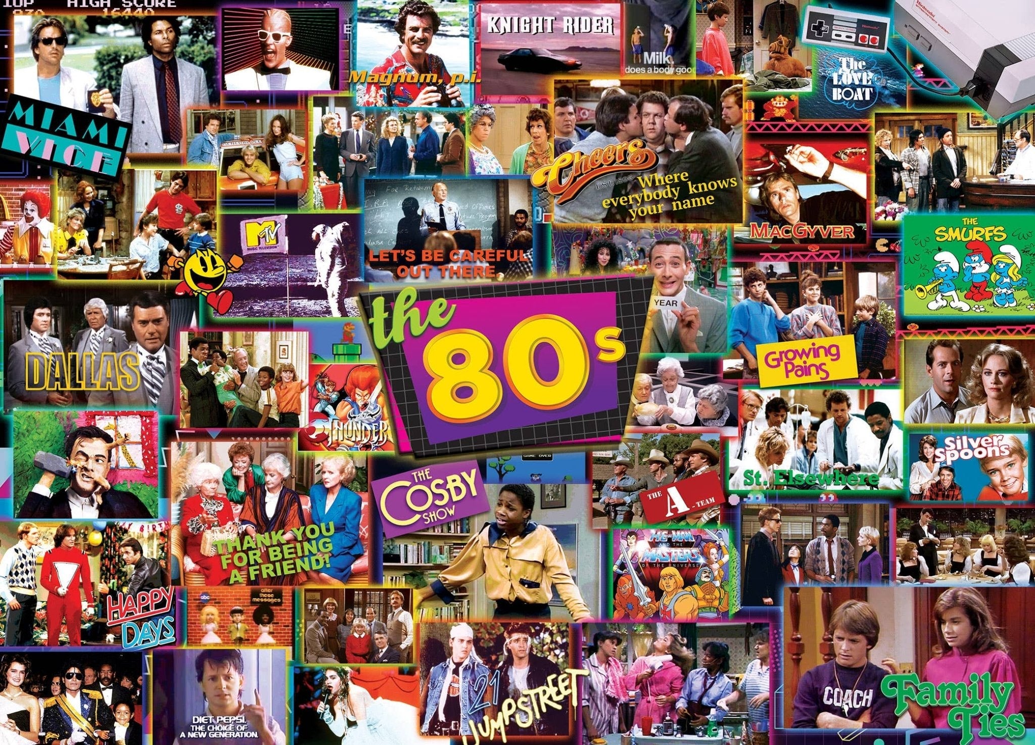TV Time - 80's Shows 1000 Piece Puzzle by MasterPieces Puzzles