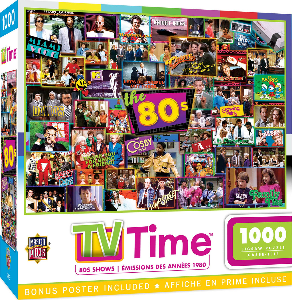 TV Time - 80's Shows 1000 Piece Puzzle by MasterPieces Puzzles