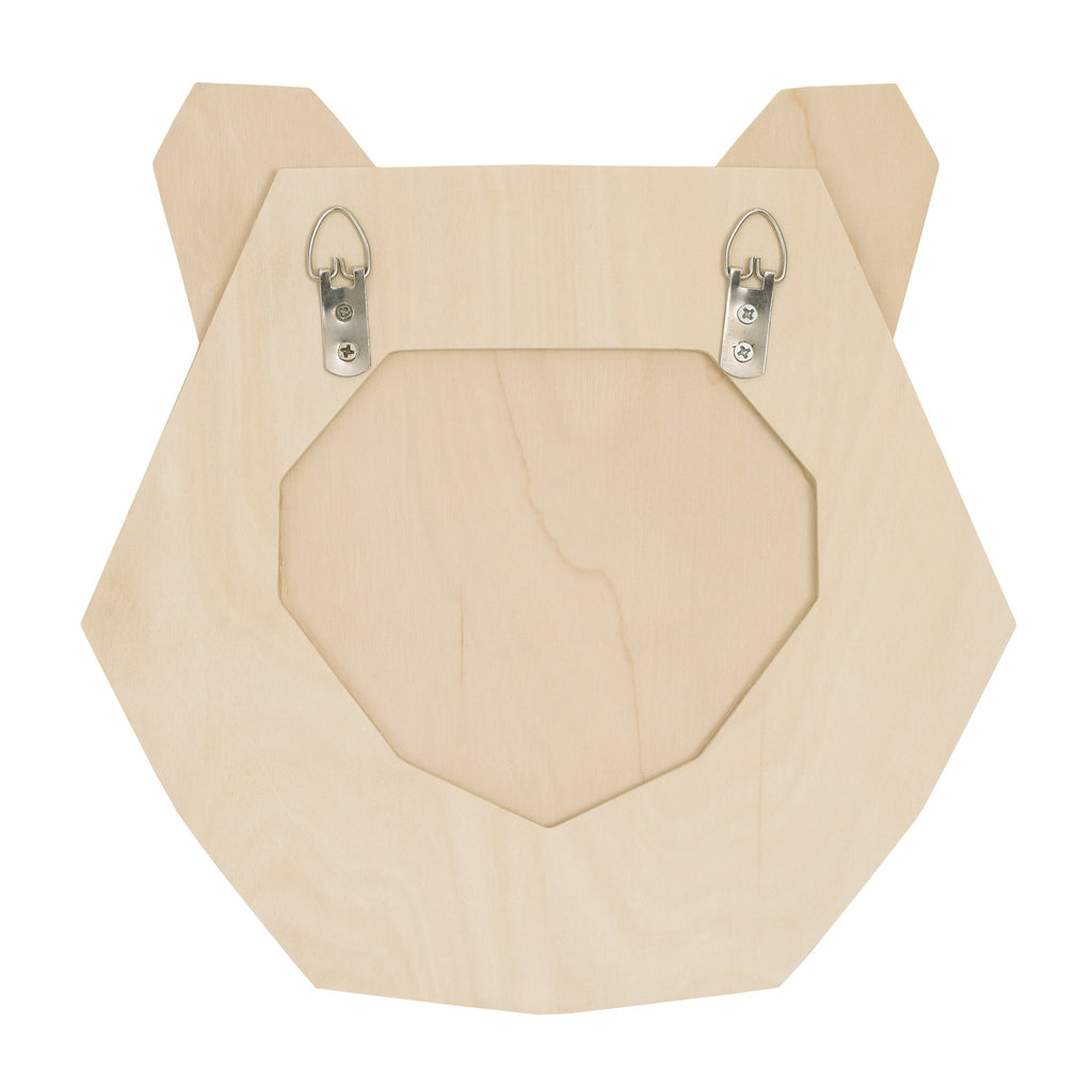 Bear Head Layered Natural Wood Nursery Wall DÃ©cor