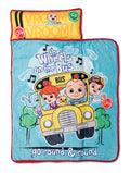 NoJo CoComelon Wheels on the Bus Toddler Nap Mat - Includes Attached Pillow and Fleece Blanket