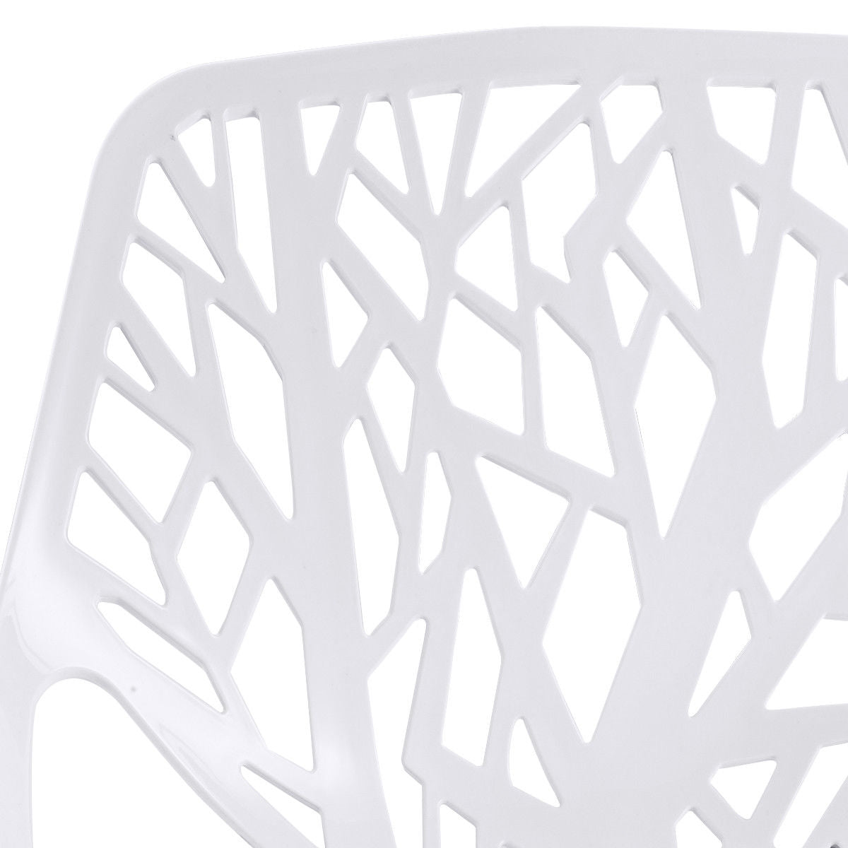 Set of 6 Accent Armless Modern Dining Chairs with Plastic Feet Pads