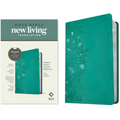 NLT Thinline Center-Column Reference Bible, Filament Enabled (Leatherlike, Peony Rich Teal, Red Letter) - Imitation Leather