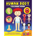 Human Body Coloring Book for Kids: Anatomy and 5 Senses Activity Learning Work for Boys and Girls - Paperback