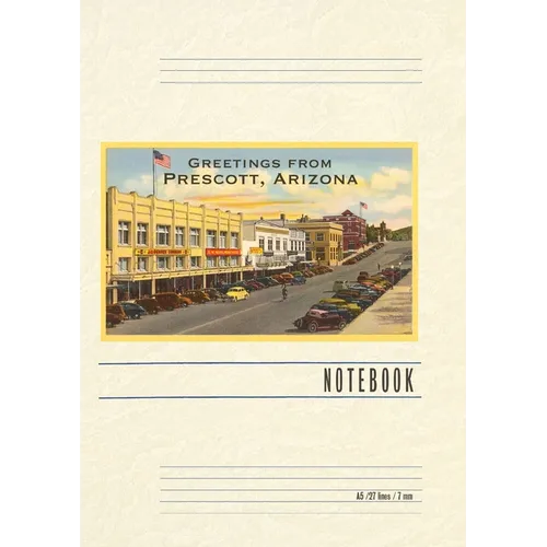 Vintage Lined Notebook Greetings from Prescott - Paperback