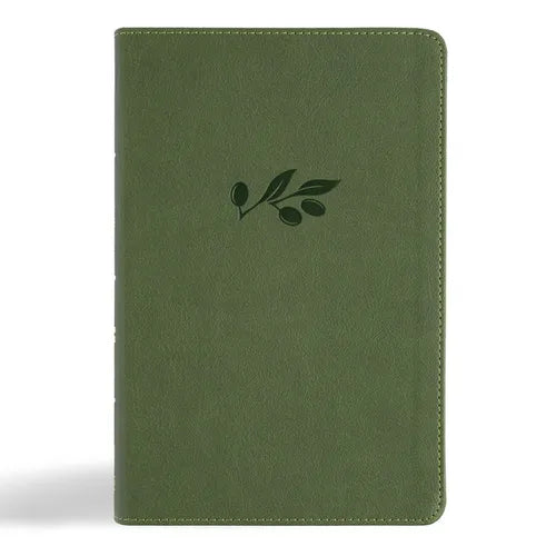 CSB Large Print Personal Size Reference Bible, Digital Study Edition, Olive Leathertouch, Indexed - Imitation Leather
