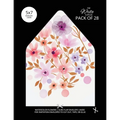 Watercolor Flowers Envelope Liners Euro Flap 5x7 with Floral Design: For Invitation Envelopes for Birthdays, Weddings (28 Pack) - Paperback