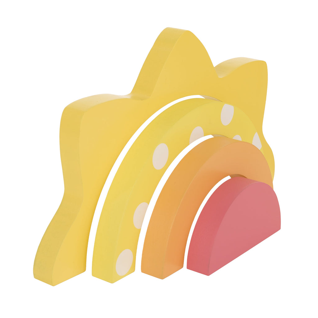 Sun Yellow, Orange, Pink, and White Wood Stacking Shelfie DÃ©cor