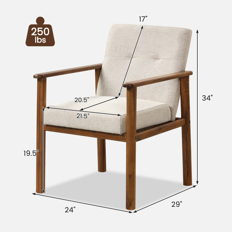 Modern Living Room Set: Loveseat Armchair Side Table & Coffee Table