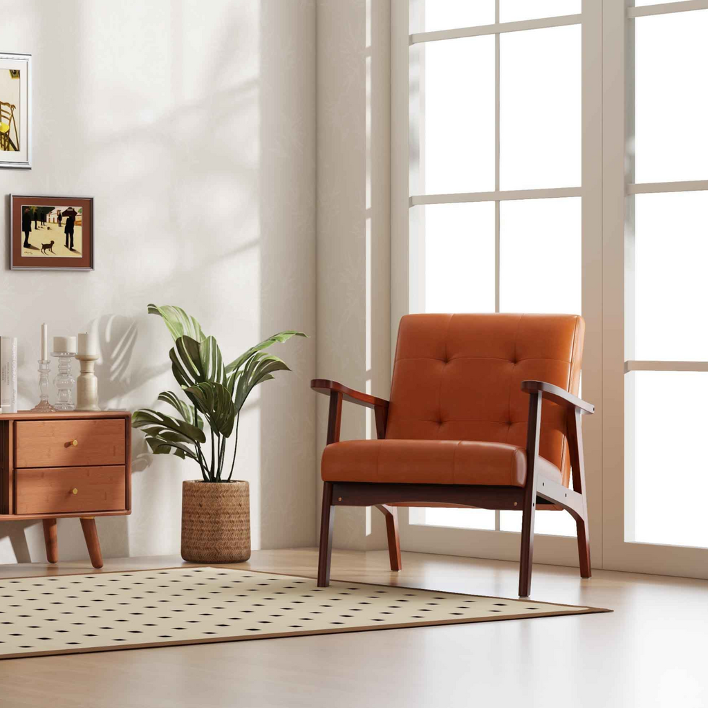 Living Room Bundle: TV Stand Storage Cabinet and Accent Chair