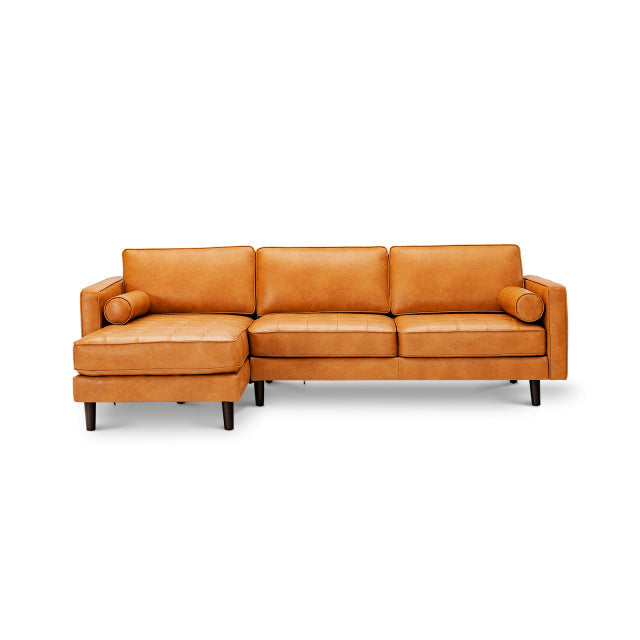 4-Piece Home Furniture Set with 2 Swivel Bar Stools Kitchen Sideboard Sectional Sofa & Glass Coffee Table