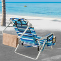Folding Beach Chair with 4-Position Adjustable Backrest