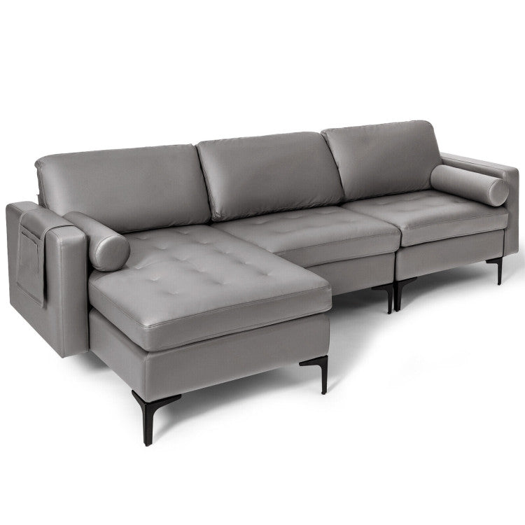 8-Piece Complete Industrial and Modern Living and Dining Room Set