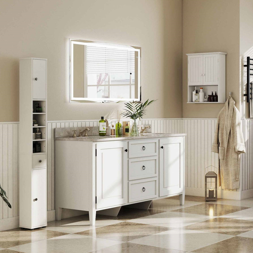 Laundry Room Bundle: 4-in-1 Storage Set Storage Cabinets and Rack Set