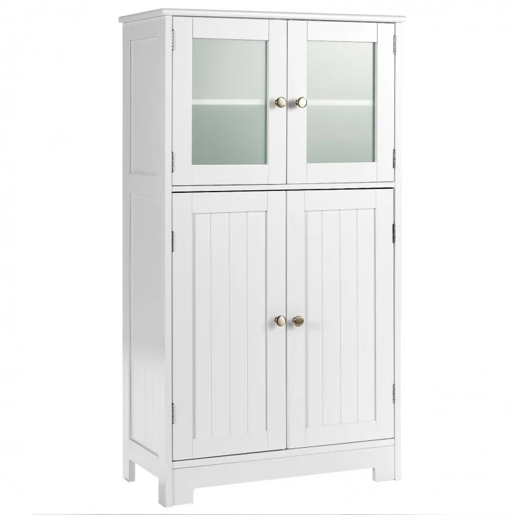 Laundry Room Bundle: 4-in-1 Storage Set Storage Cabinets and Rack Set
