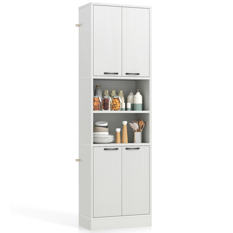 Laundry Room Bundle: 4-in-1 Storage Set Storage Cabinets and Rack Set