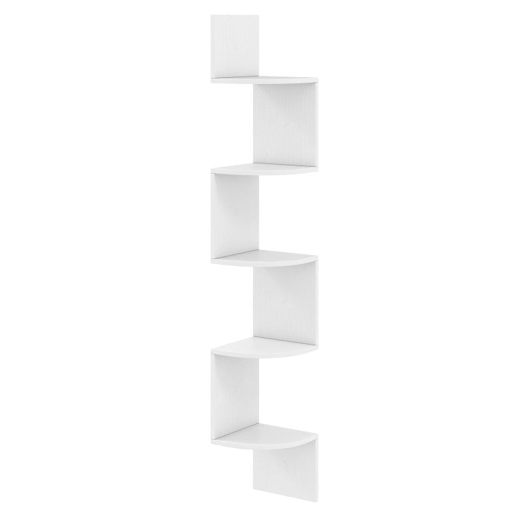 5-Piece Modern Living Room Furniture Set: Side table+Coffee table+Console table+Bookcase+Corner shelf