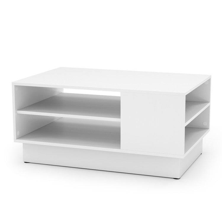 5-Piece Modern Living Room Furniture Set: Side table+Coffee table+Console table+Bookcase+Corner shelf