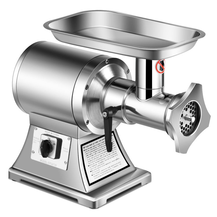 Heavy Duty 1.5HP Commercial Meat Grinder with Reverse High Efficiency and Anti-Clog
