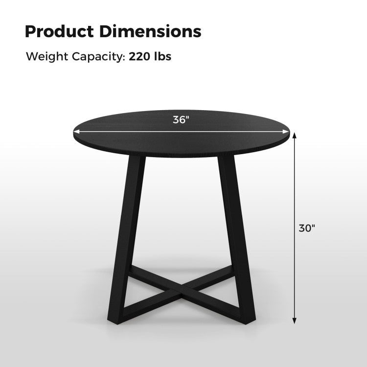3-Piece Mid-Century Dining Set with 36‚Äù Round Pedestal Table and 2 Swivel Sherpa Upholstered Chairs