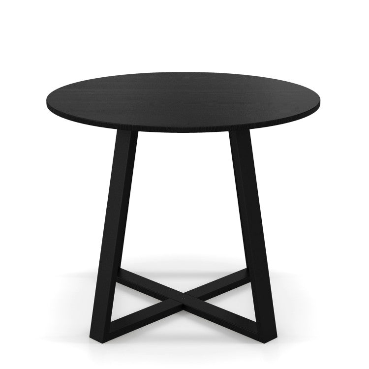 3-Piece Mid-Century Dining Set with 36‚Äù Round Pedestal Table and 2 Swivel Sherpa Upholstered Chairs