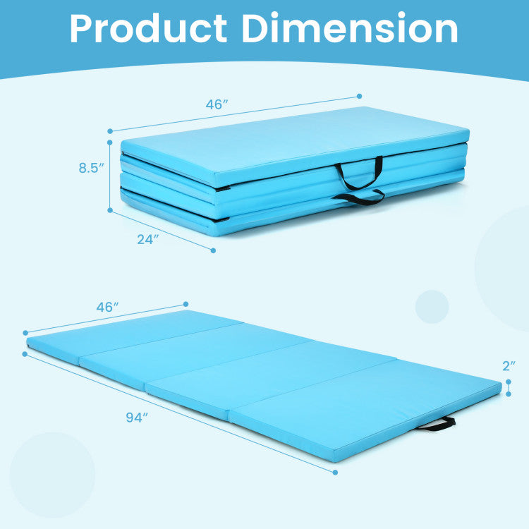 Yoga Set: 4-Panel Gymnastics Mat + Gymnastic Training Parallel Bars