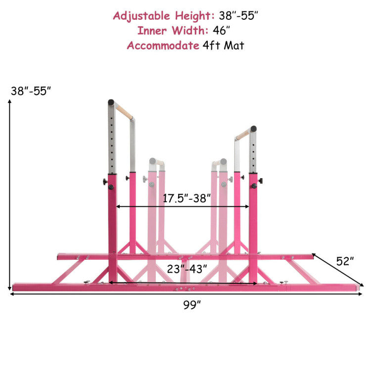 Yoga Set: 4-Panel Gymnastics Mat + Gymnastic Training Parallel Bars
