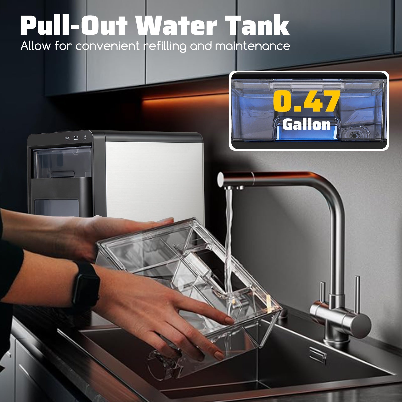Premium Ice and Coffee Duo CNN-Acclaimed Nugget Ice Maker and 20-Bar Stainless Espresso Machine