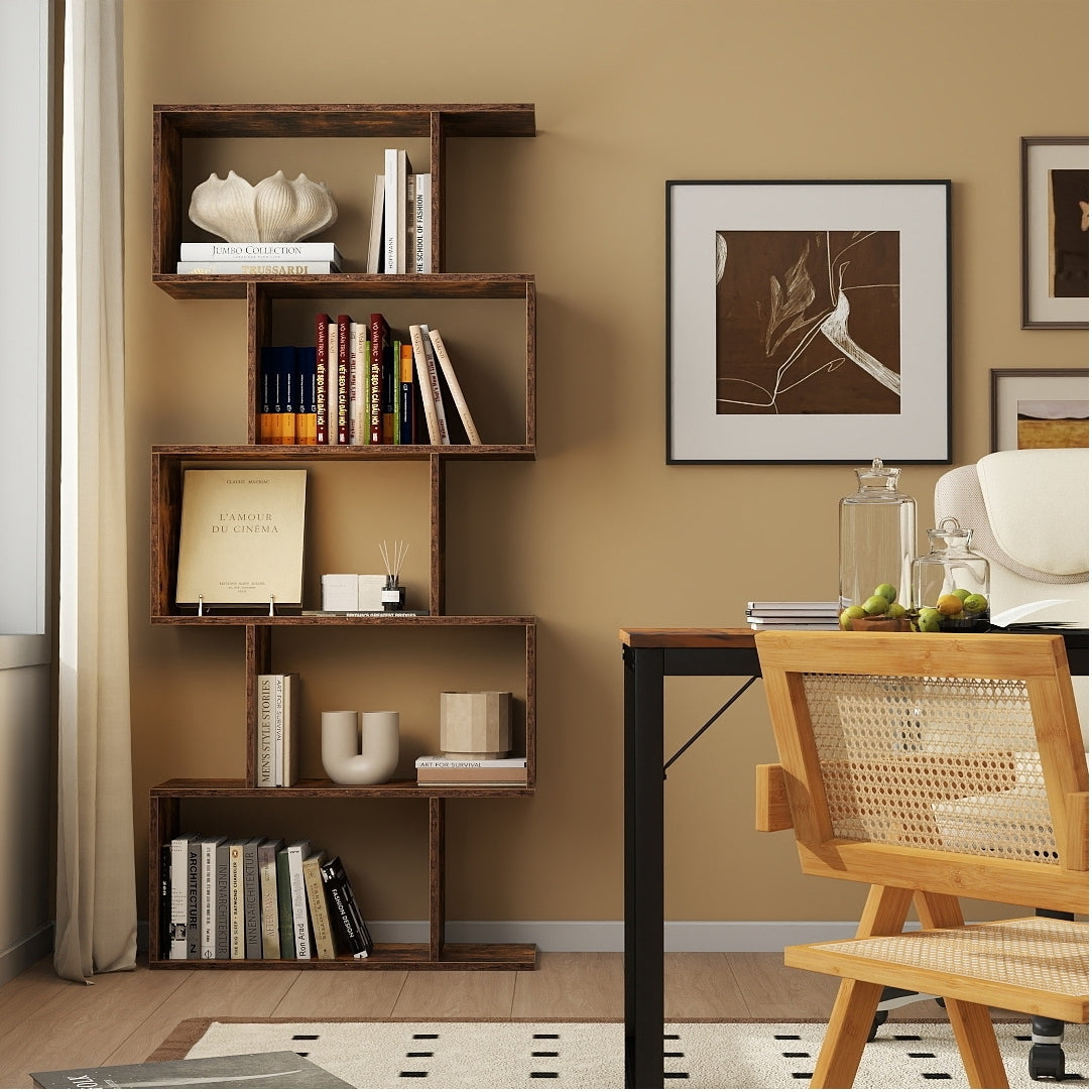 All-in-One Home Office Furniture Bundle - Ergonomic Chair Spacious Desk Multi-Drawer Cart Bookshelf & Accent Chairs