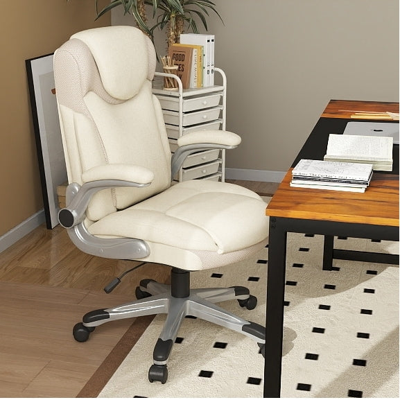 All-in-One Home Office Furniture Bundle - Ergonomic Chair Spacious Desk Multi-Drawer Cart Bookshelf & Accent Chairs
