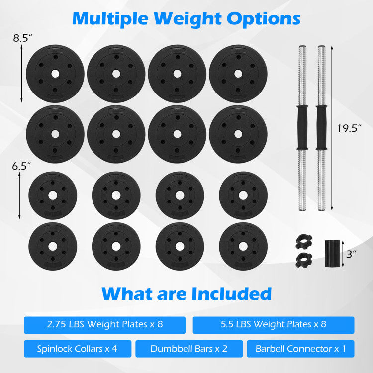 Fitness Room Set: Dumbbell Weight Set+3-in-1 3HP Folding Treadmill
