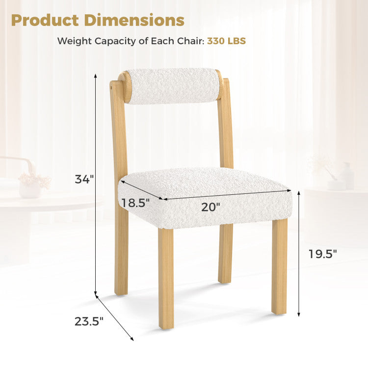 3-Piece Modern Dining Room Set: Wooden Dining Chairs + Bamboo Sideboard Cabinet + Tall Storage Cabinet