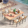 63 Inch Outdoor Dining Table & Set of 4 Patio Dining Chairs