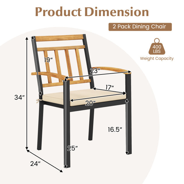 63 Inch Outdoor Dining Table & Set of 4 Patio Dining Chairs
