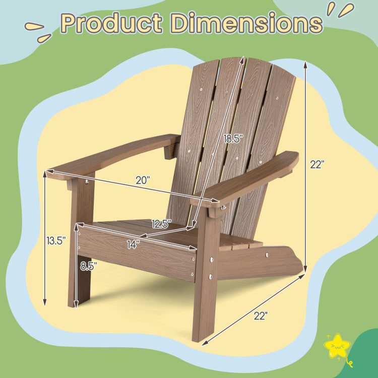 Kids Sandbox with Cover and Seats with 2 Kids Adirondack Chairs
