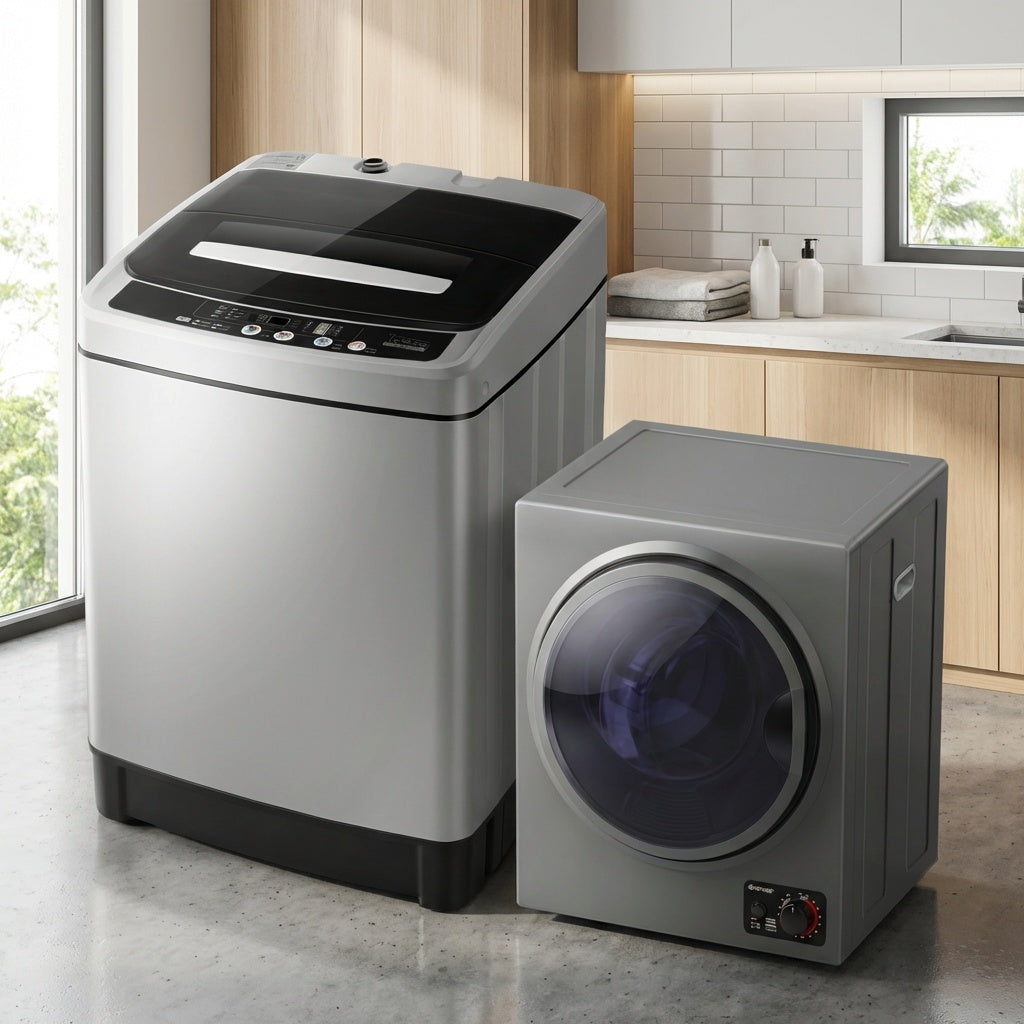Compact Washer and Dryer Combo Automatic Washing Machine and Tumble Dryer