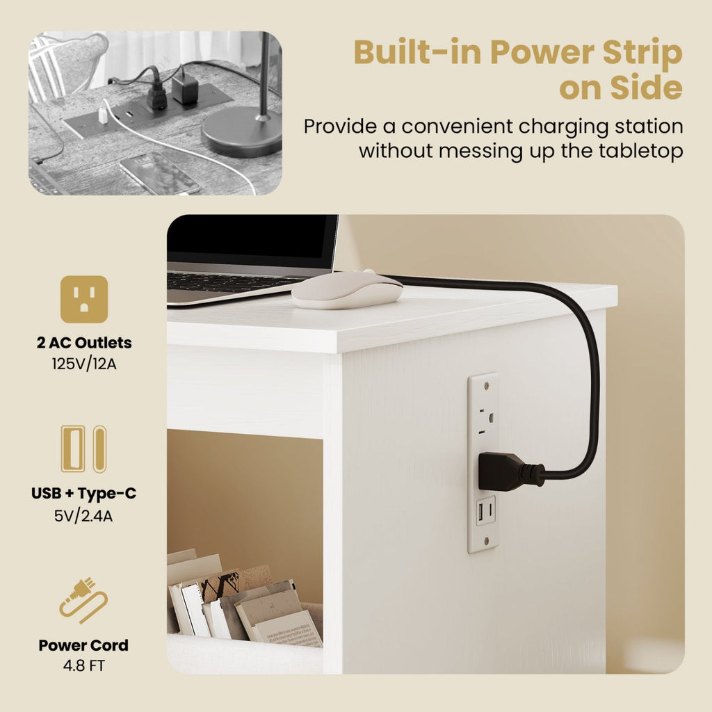 Sewing Machine and Table Set with Charging Station Folding Craft Desk and Beginner Sewing Machine